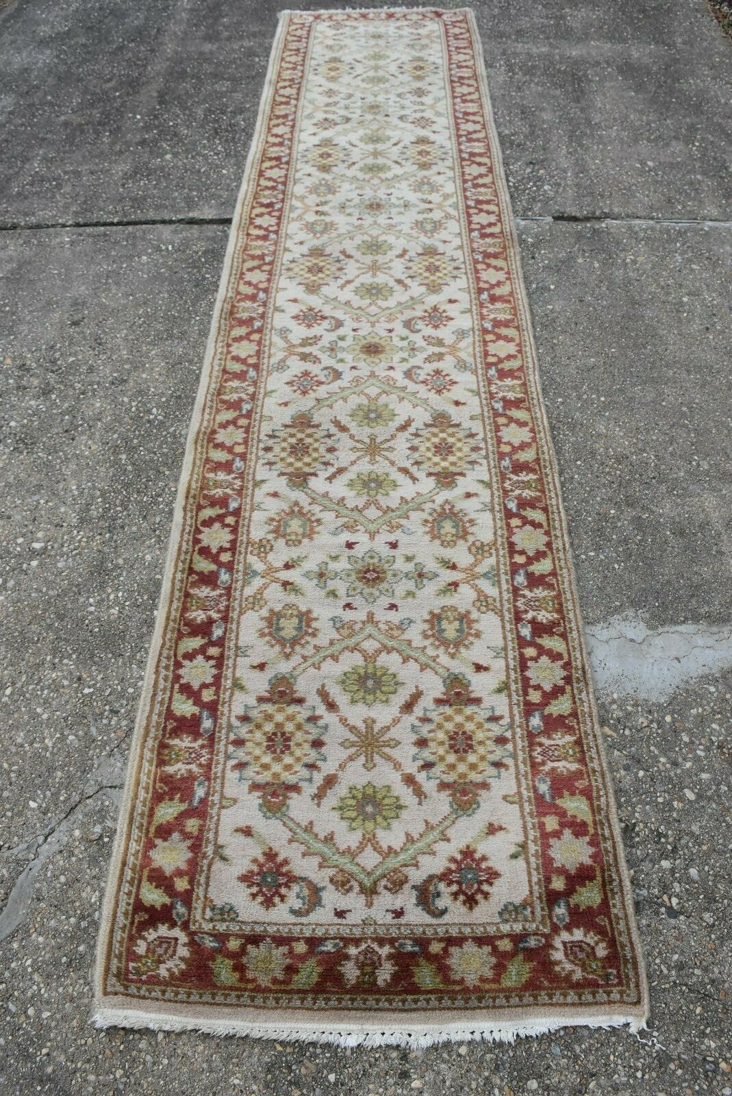 Handmade Rug Runner Mahal 12feet Long 2.6×12 #30