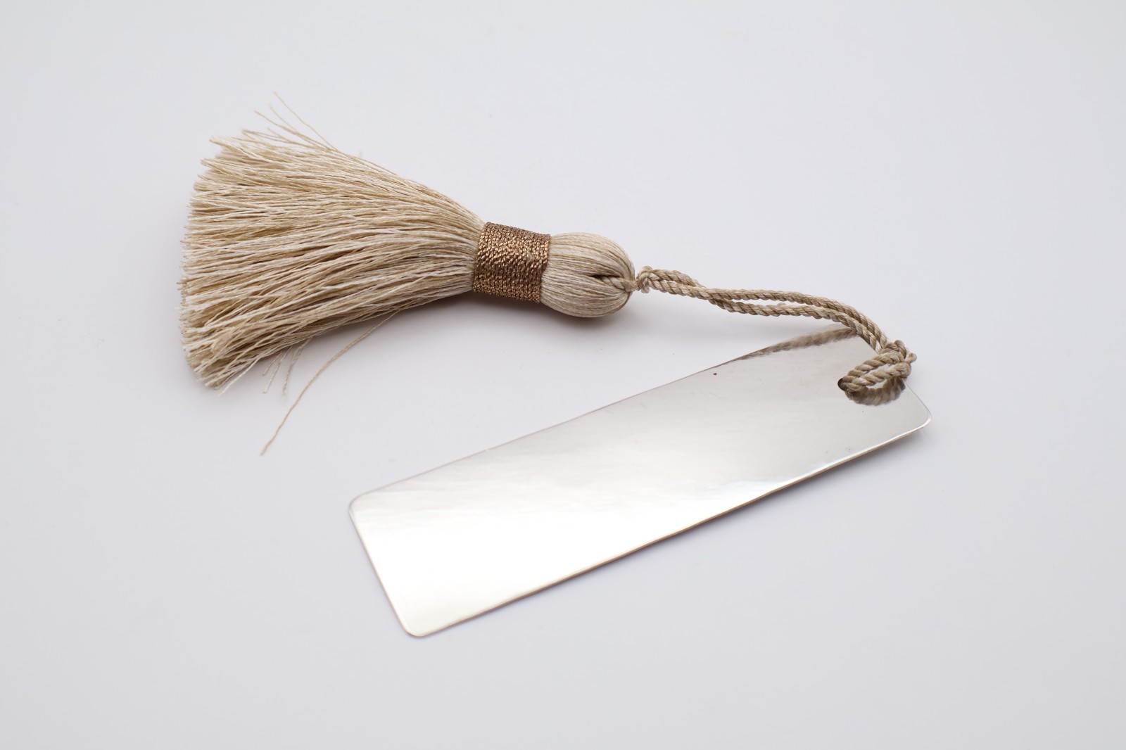 Contemporary Sterling Silver Bookmark with Tassel Hallmarked London 2007