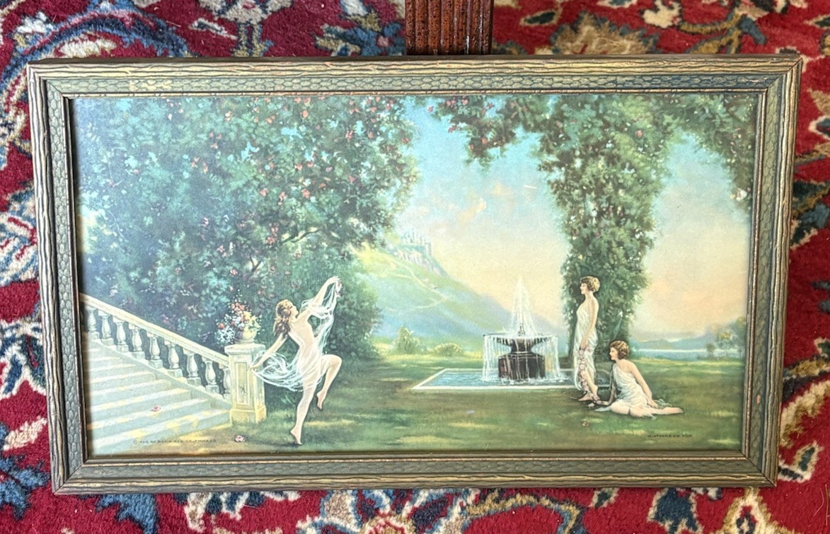 Antique Lithograph 1926 Art Spirit of Youth R Atkinson Fox Ethereal Nouveau Deco
