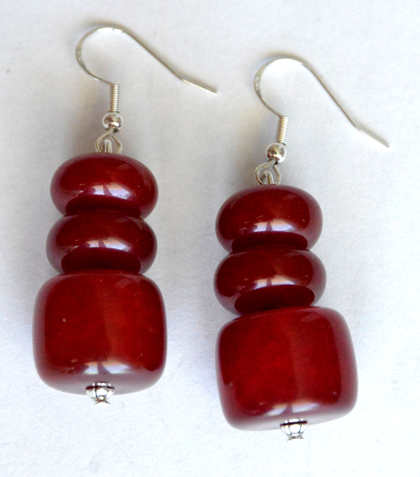 ✅RUSSIAN SOVIET EARRINGS BAKELITE BALTIC CHERRY AMBER SILVER HOOK NECKLACE WATCH