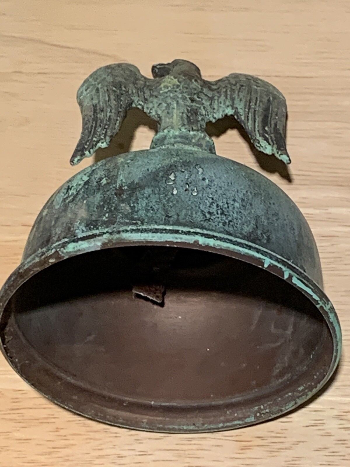 Old Eagle Topper, Finial, 2 Piece, Heavy Green Tarnish, Copper or Brass?