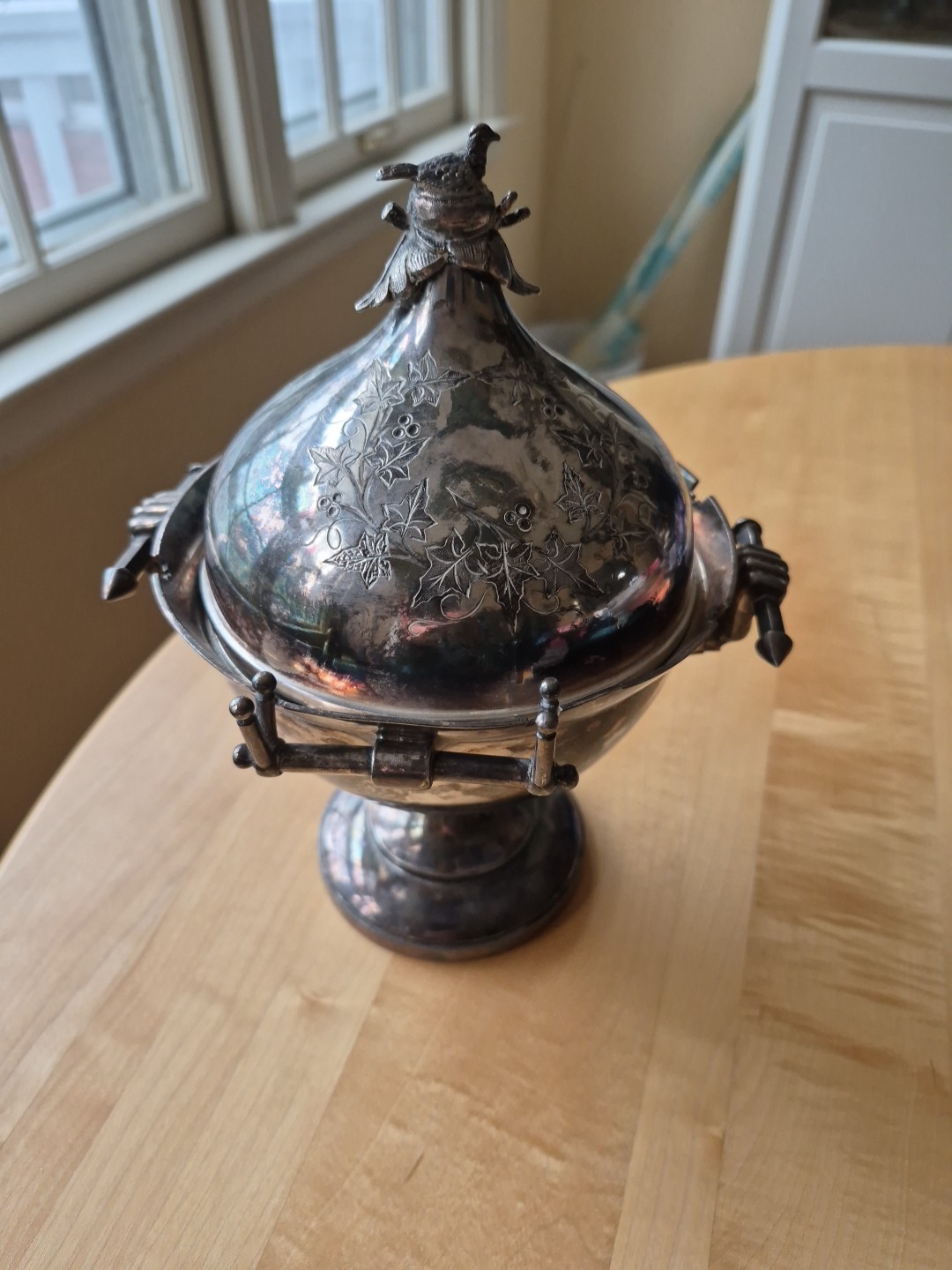 Antique Wilcox Silver Co 128 Ss 1865-1867 HOT WATER/COFFEE URN, Handles