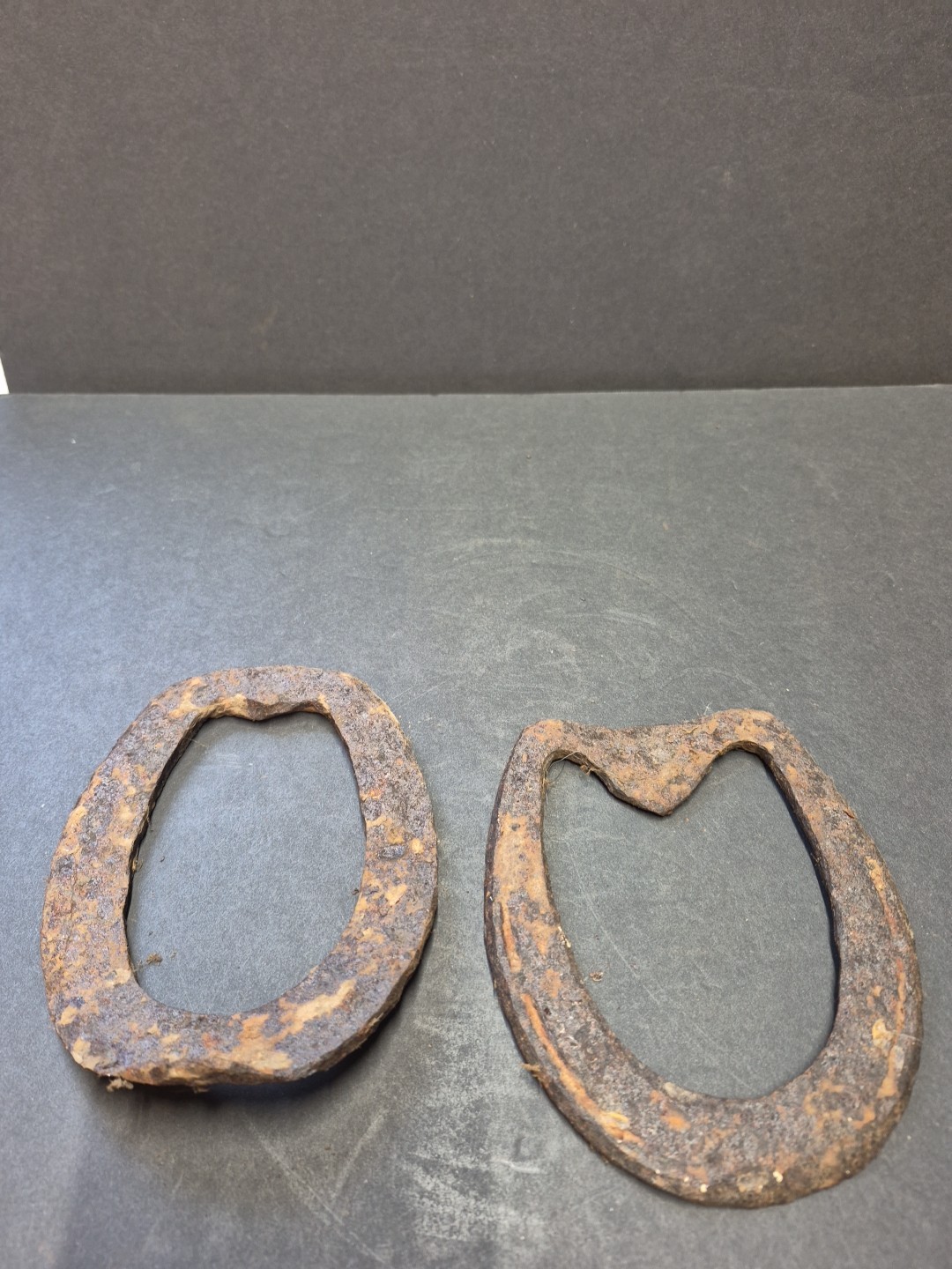 Two Antique Primitive Rustic Horseshoes Rare Oddity