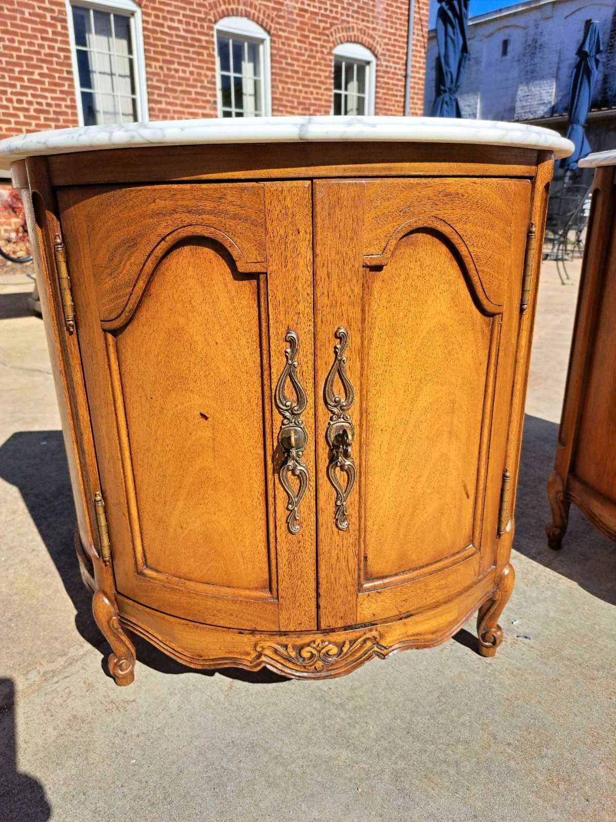 Walnut French Bedside Commodes 20th Century By White Furniture Company