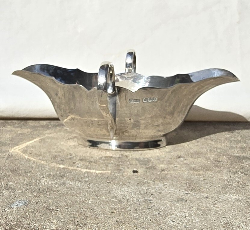Vintage James Dixon St Silver Twin Handle Sauce Boat Bon Bon Dish Sheffield 1946