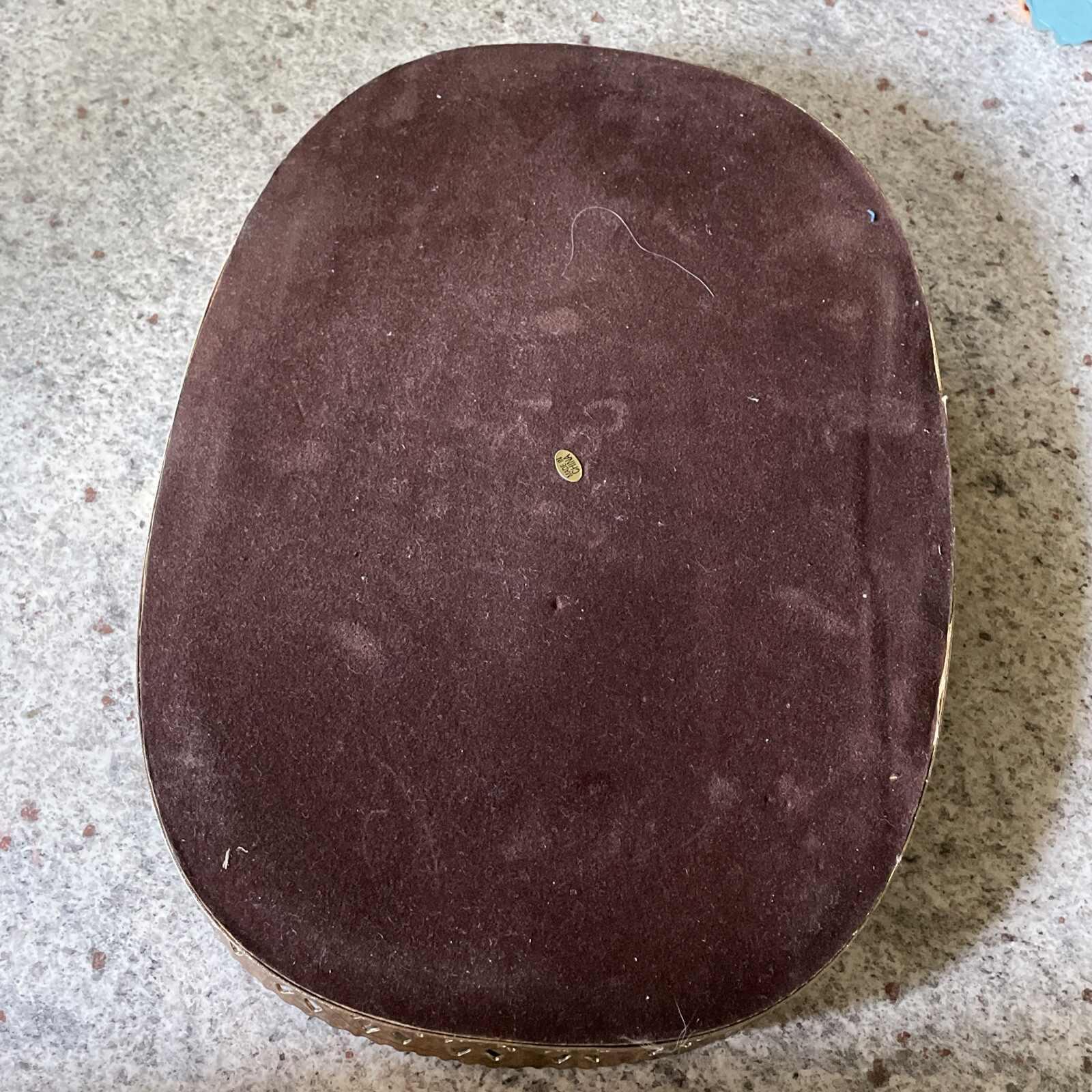 Vintage Metal Oval Table Top Mirror/Jewelry or Perfume Tray Display 13” x 9.5”