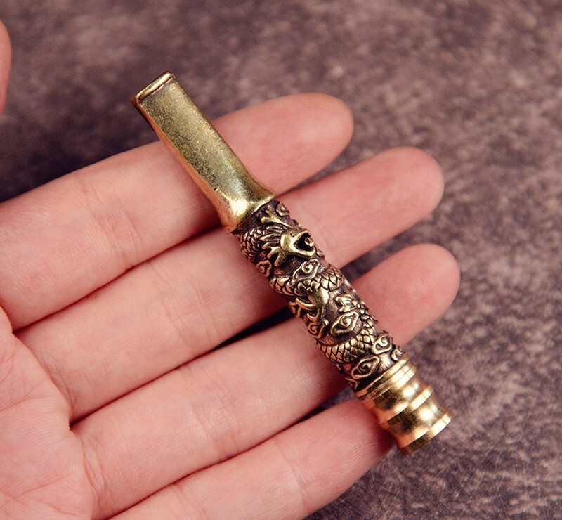 Brass Vintage Dragon Cigarette Holder Cigarette Filter Pipe Cigarette Holders