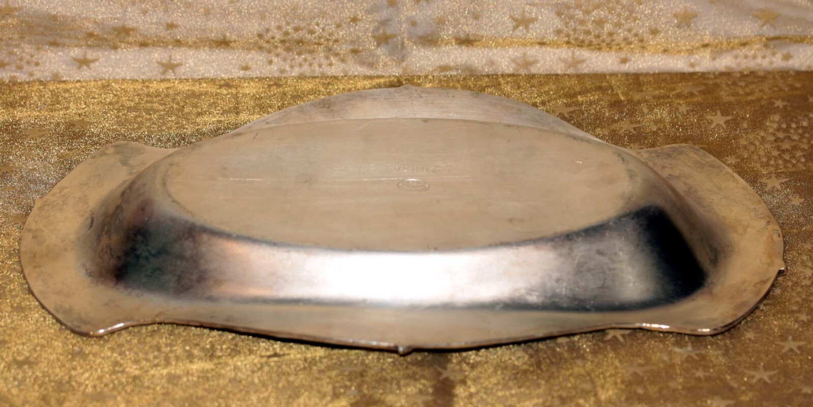 STUNNING FLOWER QUADRUPLE PLATE HARTFORD STERLING CO. SERVING DISH TRAY