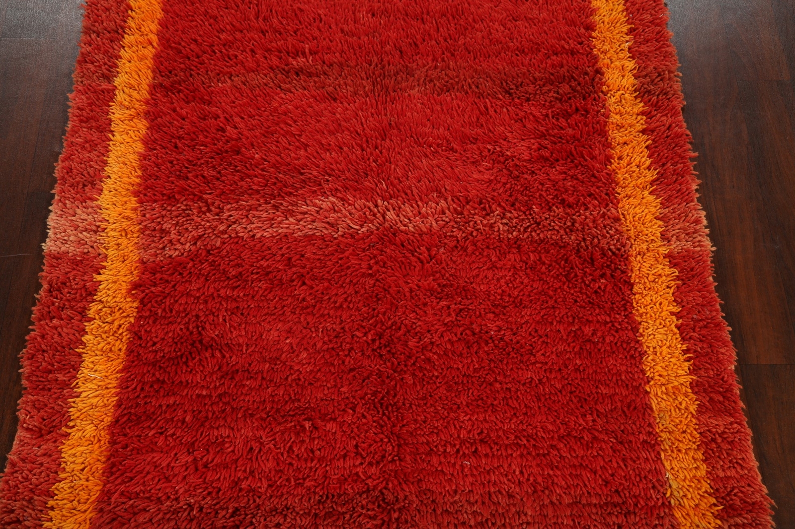 Vintage Bordered Berber Moroccan Oriental Area Rug Hand-Knotted Plush Wool 5’x6′