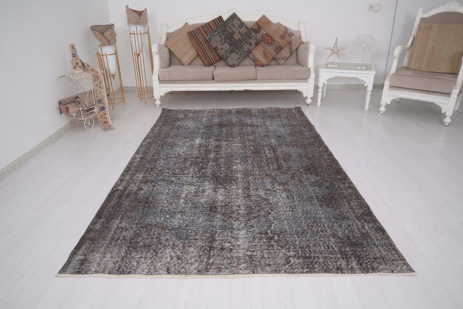 5×8 Turkish Rug Muted Oushak Vintage Carpet Antique Traditional Area Rug 403