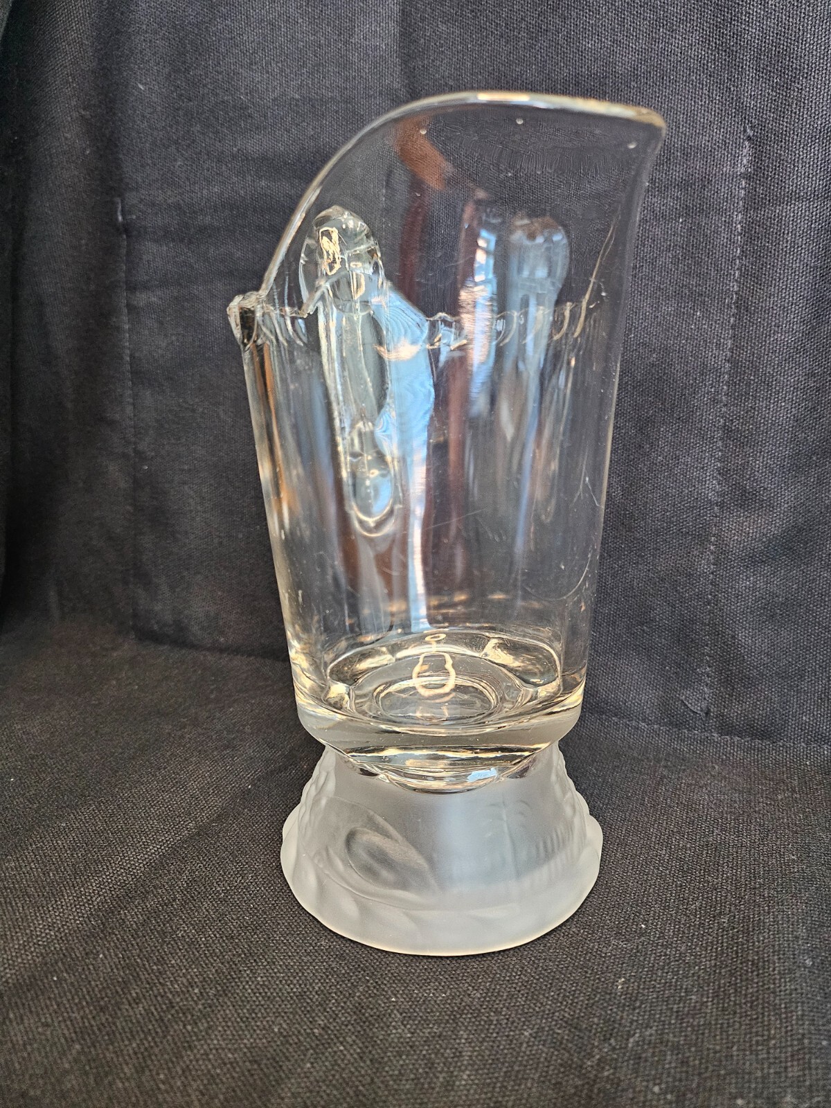 Gillinder and Son’s Lion Frosted Pattern Pitcher Creamer c. 1870’s
