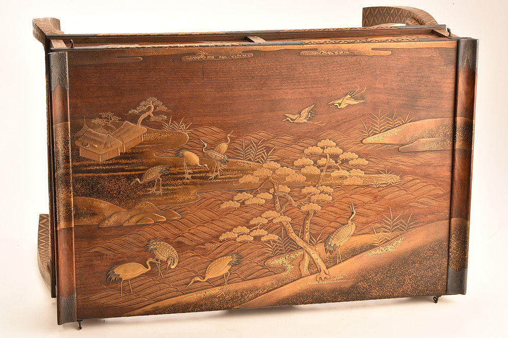 Antique Japanese Lacquer Maki-e Table Edo Era