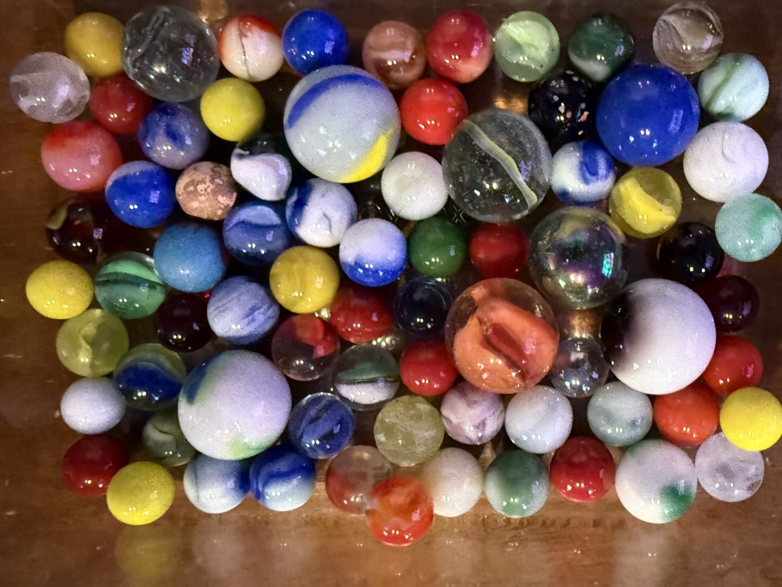 Vintage Marbles (Slags, Swirls, Cats Eyes, Bennies, Etc).Each lot varies Lot#57