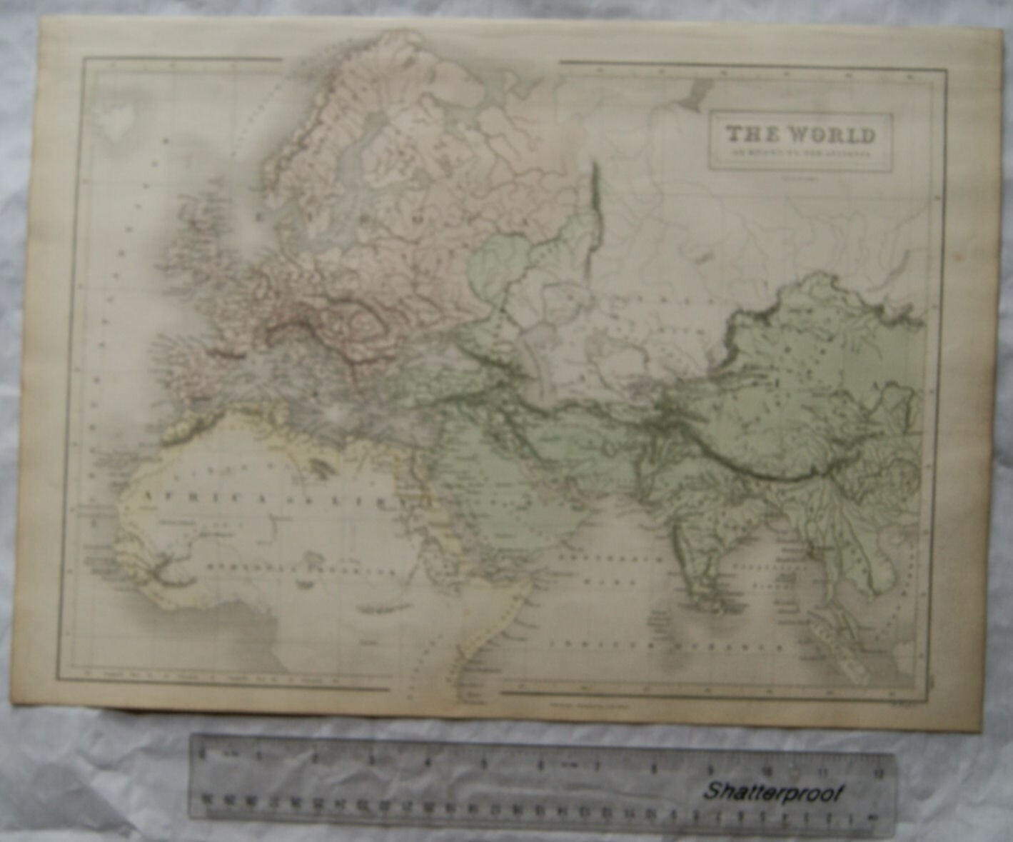 1850 Black’s steel engraved map The World as Known to the Ancients