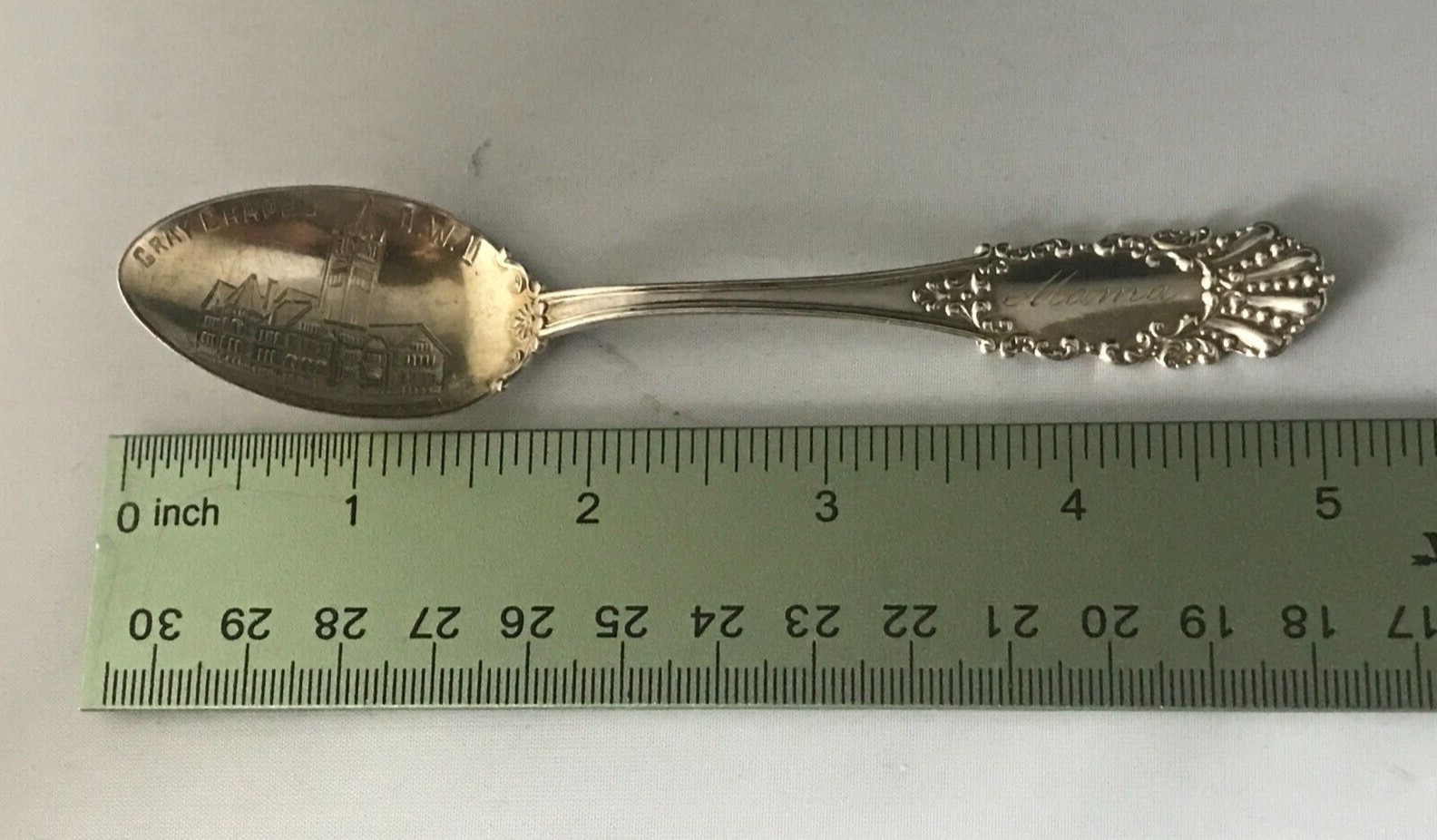 GRAY CHAPEL Delaware, O. Sterling Silver Souvenir Spoon Watson CORONADO
