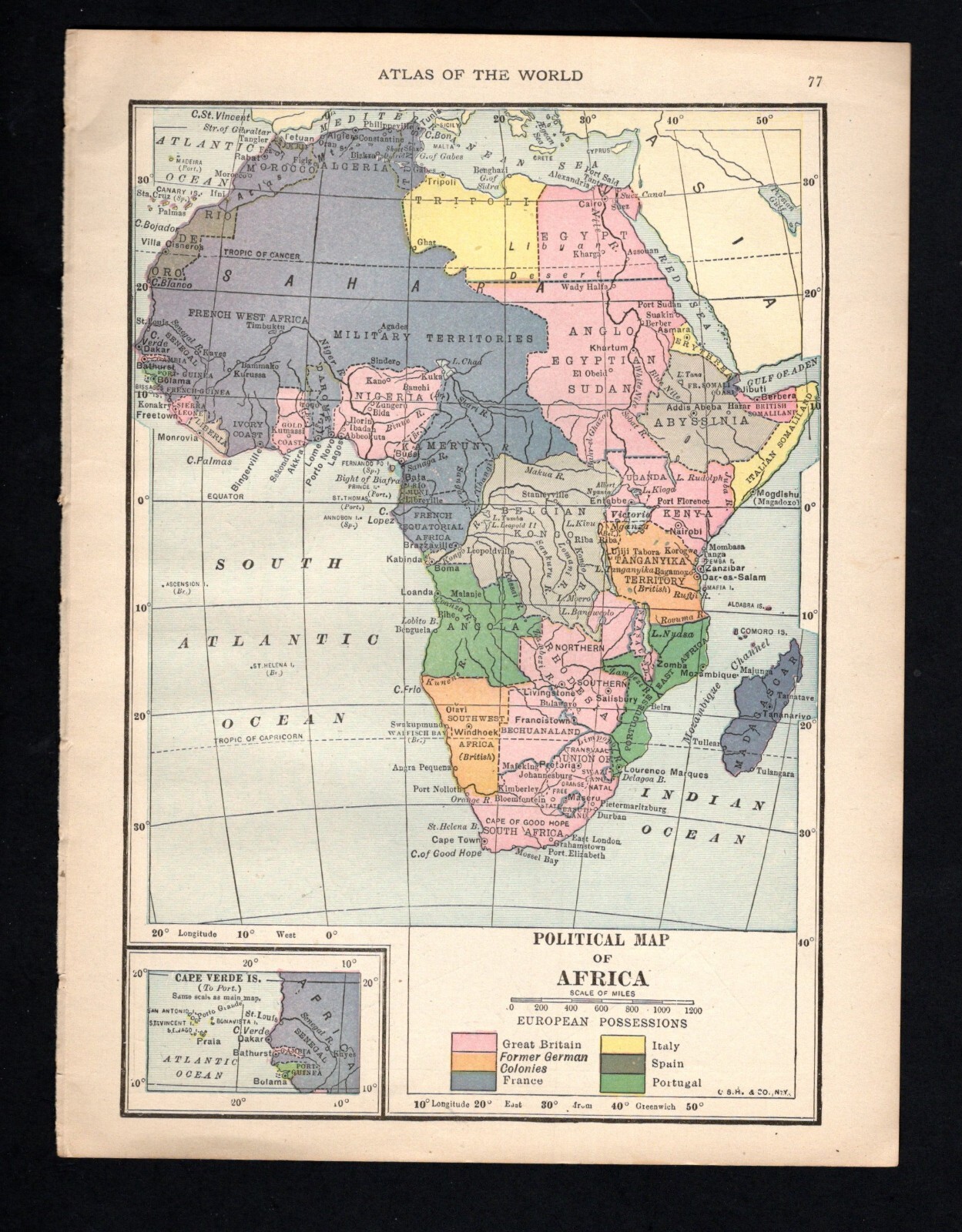 1923 Map Africa from “Scramble” to colonize Africa to the “Shuffle” after W W 1