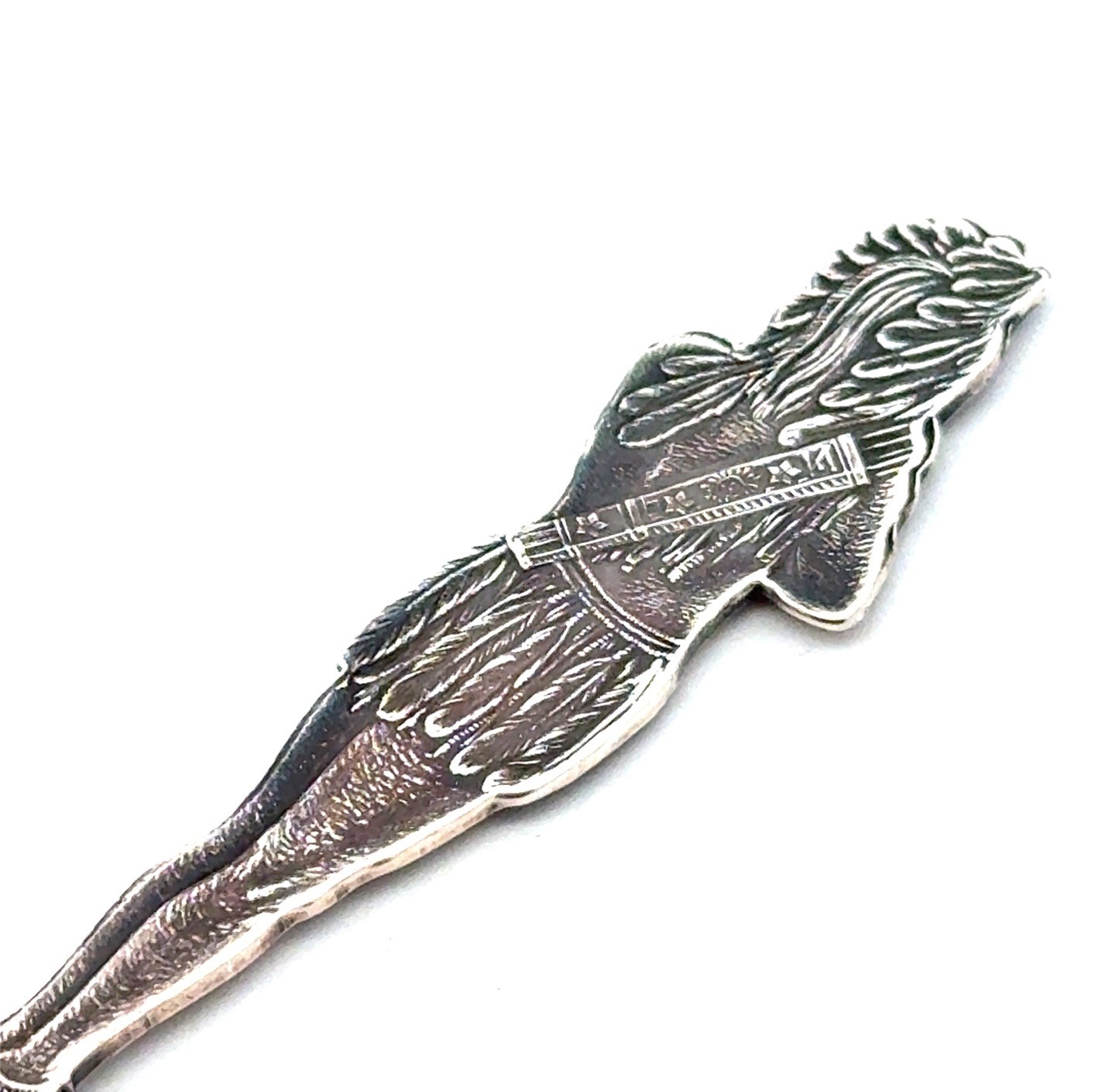 .925 Sterling Silver Full Figure Native American Souvenir Spoon, 18.7g