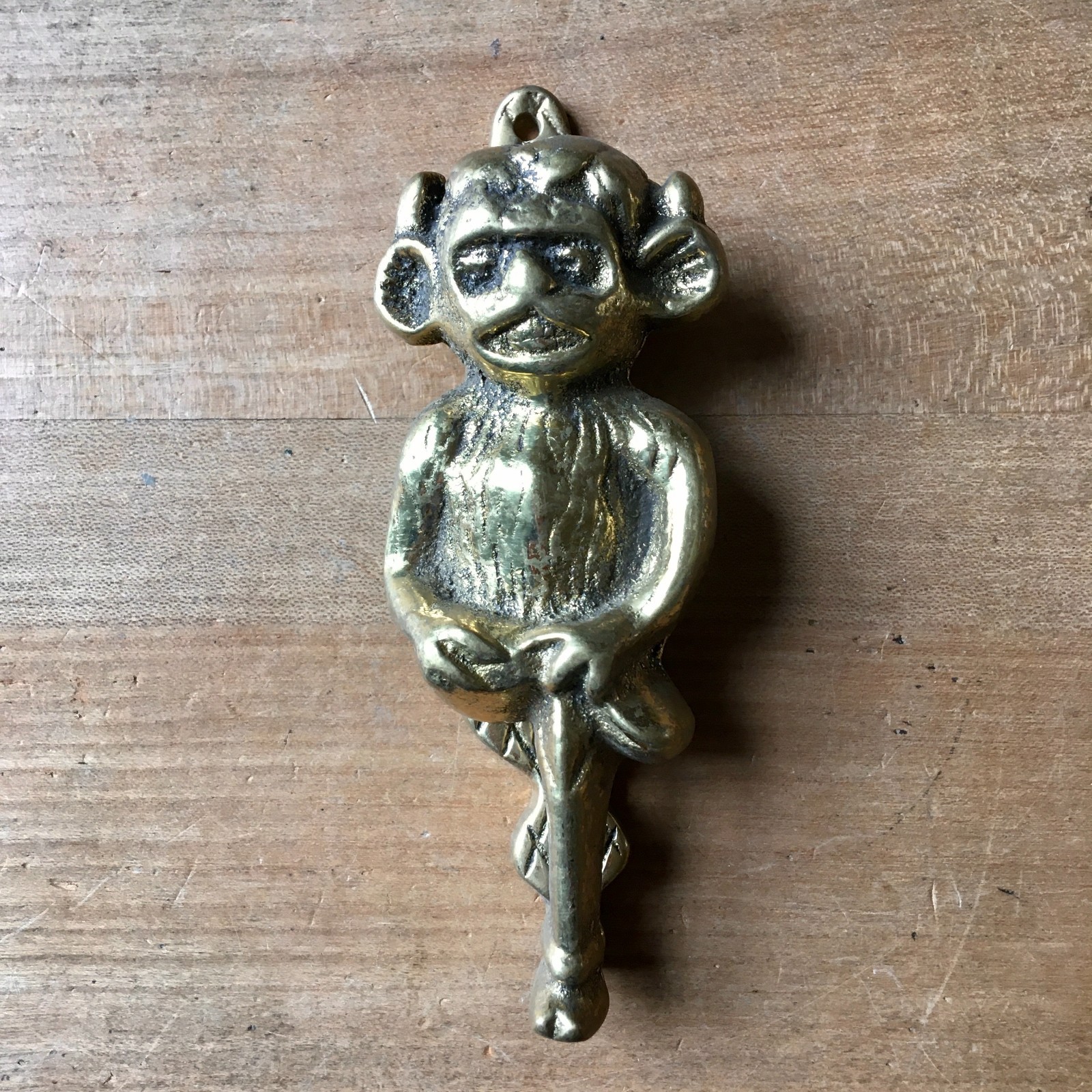 Vintage Brass Door Knocker Lincoln Imp Monkey Bedroom Guestroom