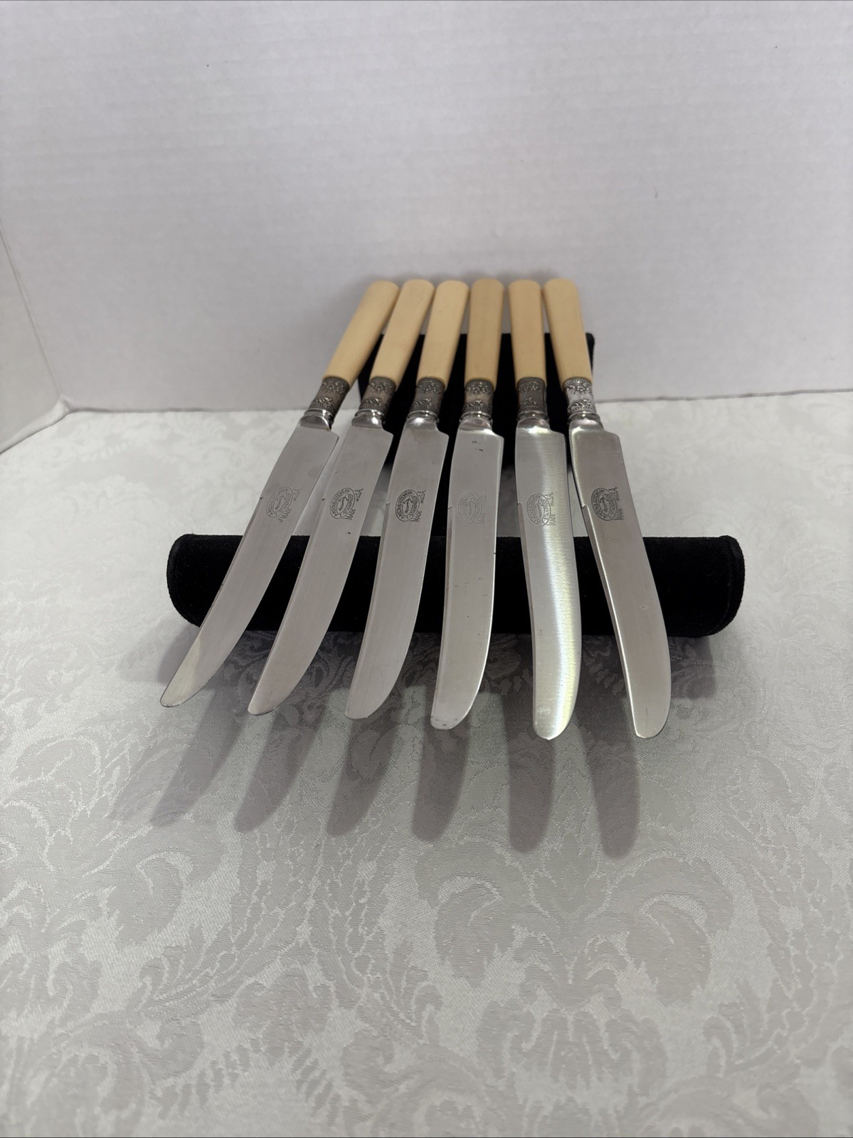 NEW PRICE! Set Of 6 Sterling Band LAMSON & GOODNOW Butter Knives Stain Proof USA