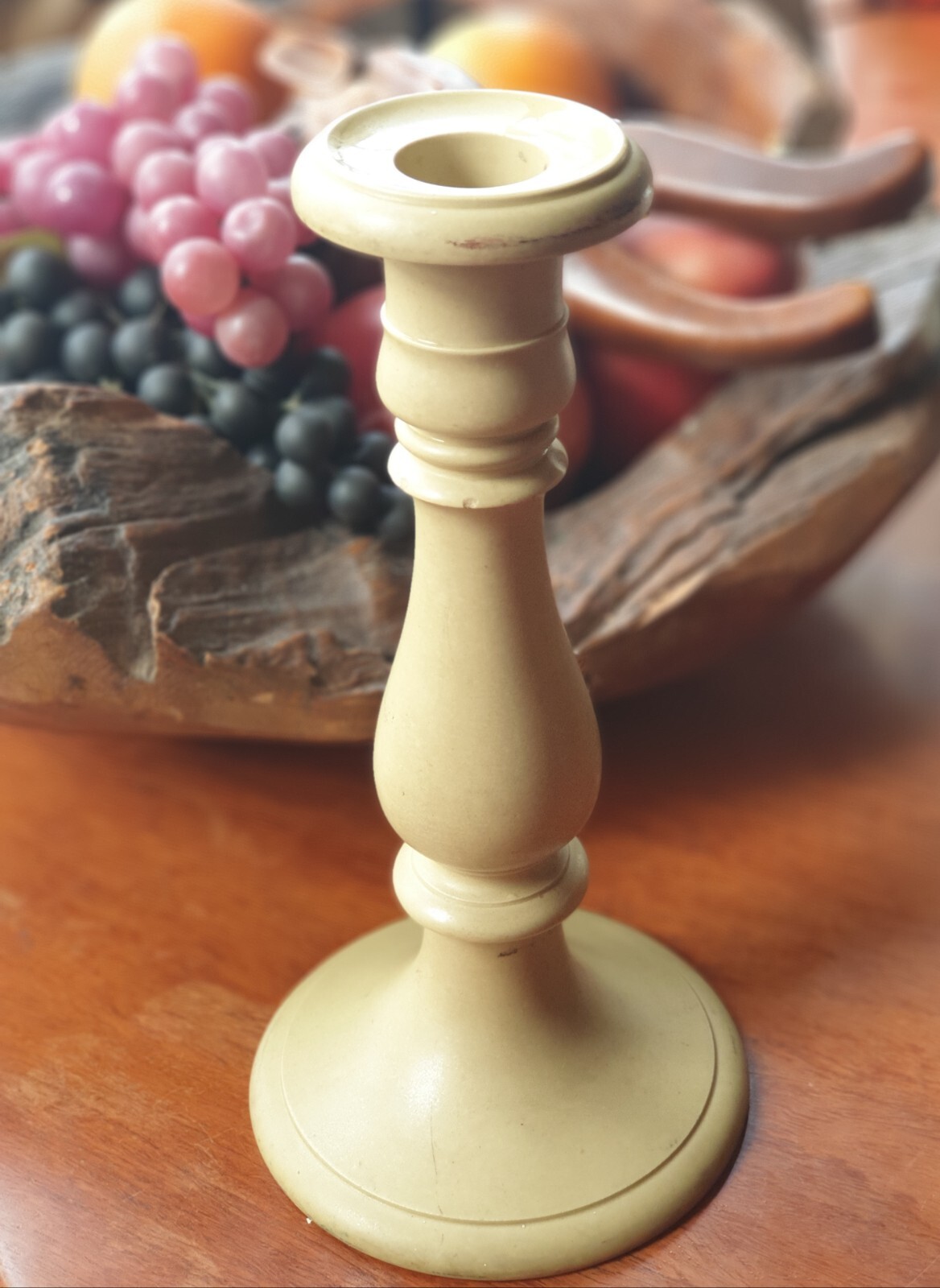 Baluster candlestick Ridgway & Son church works buff stoneware Yellow Ware C1840