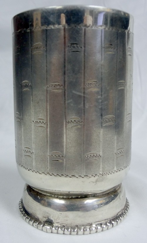 Vintage Antique Unbranded Pure Silver Wine Cup Beaker United Kingdom 73.4 Grams!