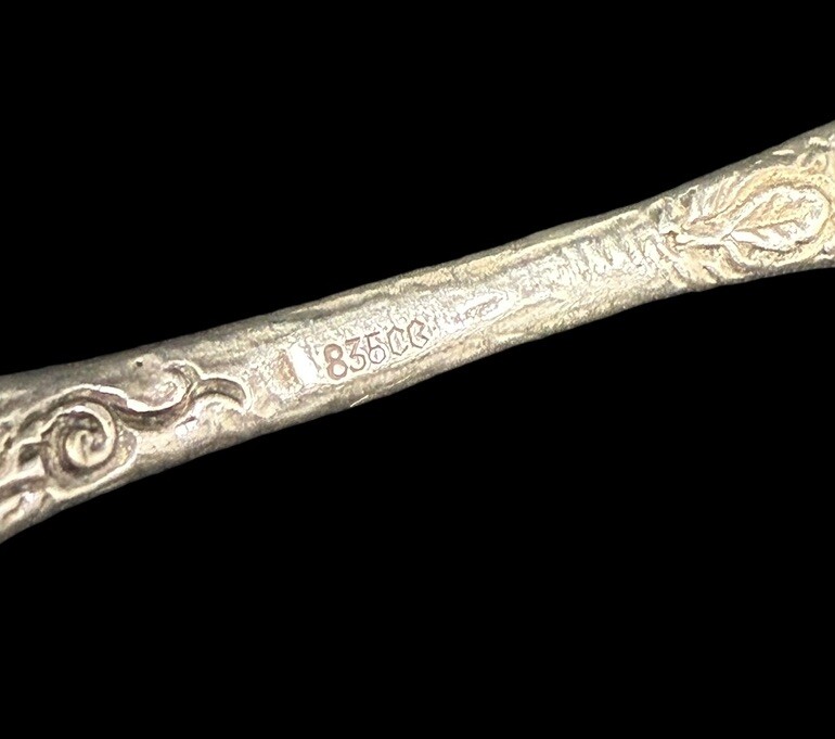 Christopher Bach Hildesheim Rose 835 Silver Cocktail Fork Art Nouveau Germany