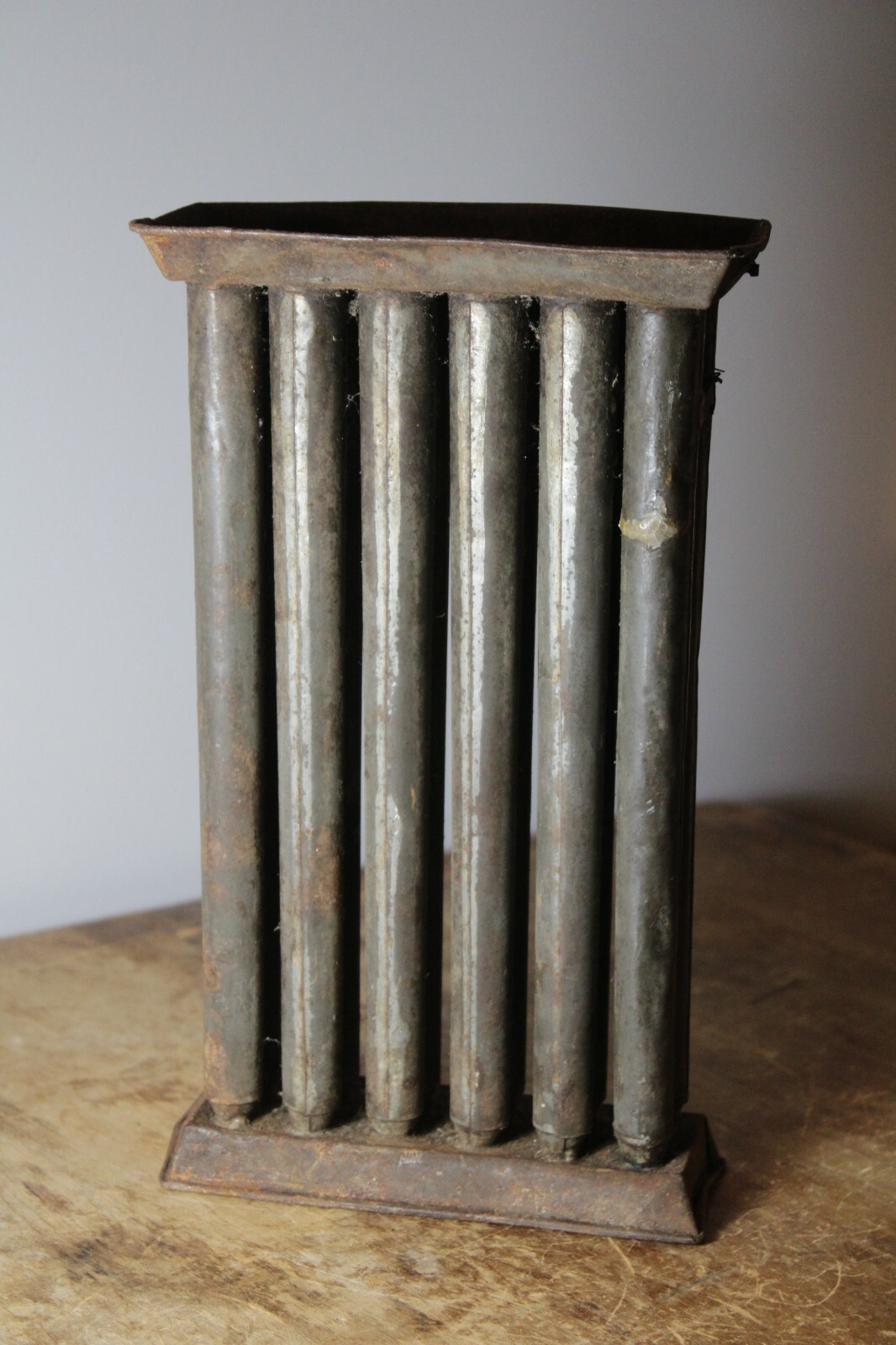 Antique Late 19thC Primitive 12 Taper Tin Farm House Candle Mold