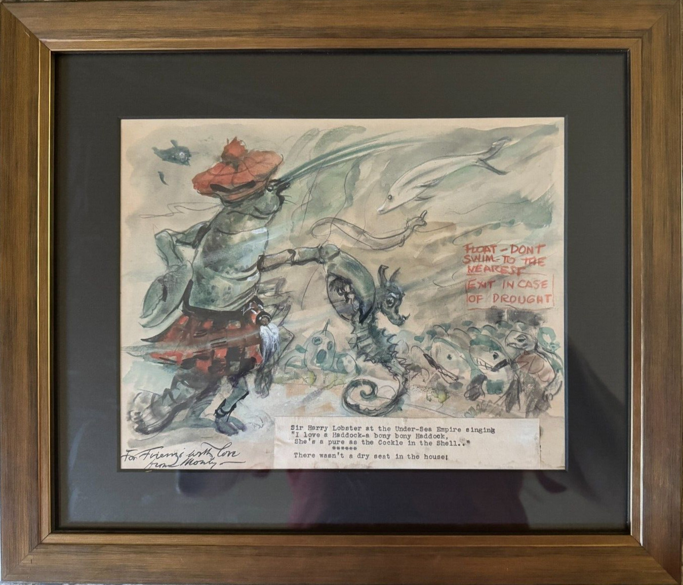 James Montgomery FLAGG (American 1877-1960) Original Drawing “Sir Henry Lobster”
