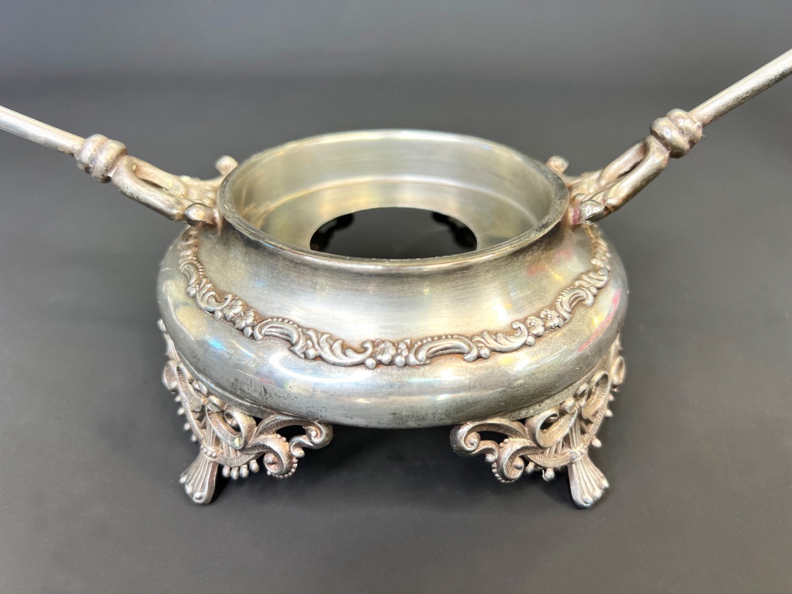 Antique Adelphi Bride Basket Victorian Cranberry Pink Glass Silver Pl w Tongs