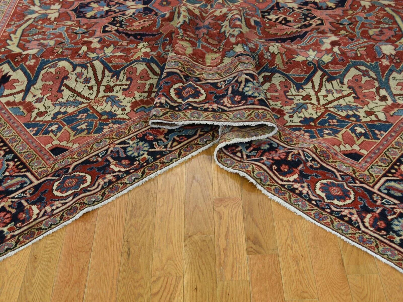 Rare 1920’s Antique Rust Red Color, Heriz Collection Rug 8’6″ x 11’7″