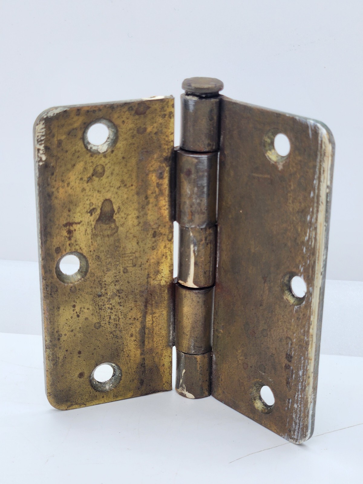 Vintage HEAVY DUTY Brass Door Hinge Commercial Residential 3-Hole 3.5″ SC2514