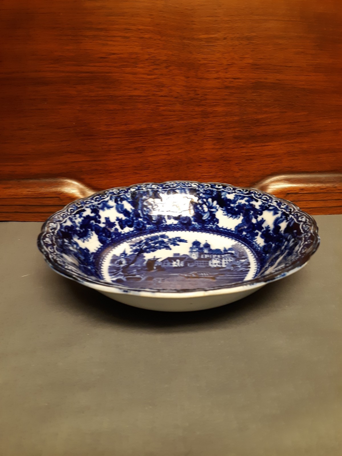 F. Winkle & Co. TOGO Flow Blue Dish Bowl Circa 1890-1900 Antique RARE