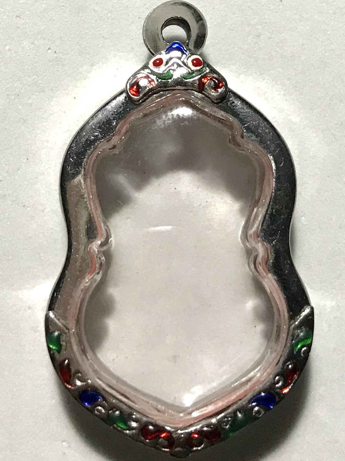 STAINLESS STEEL CASE/CASING AMULET PHRA LP THAI BUDDHA PENDANT S298 h3.8 w2.6 cm