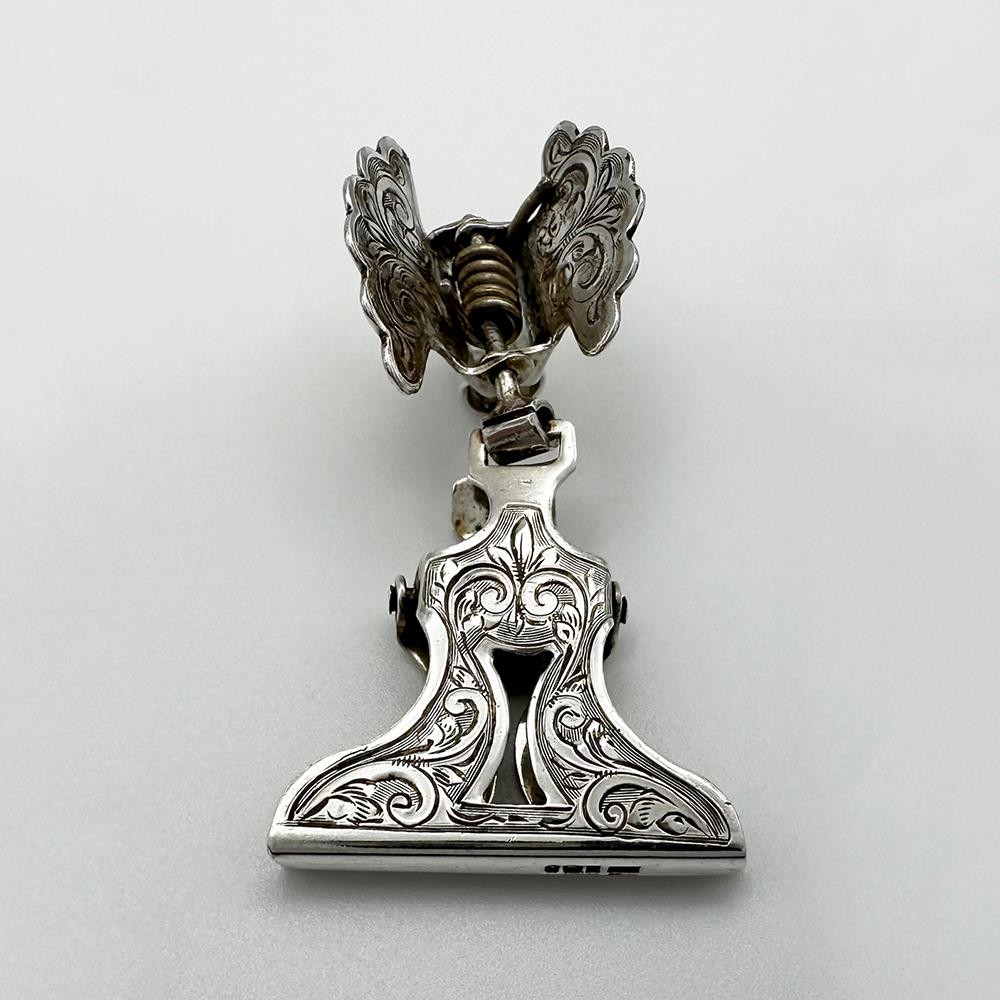 VINTAGE DOUBLE CLIP STERLING SILVER ELIZABETH II BIRMINGHAM 1981