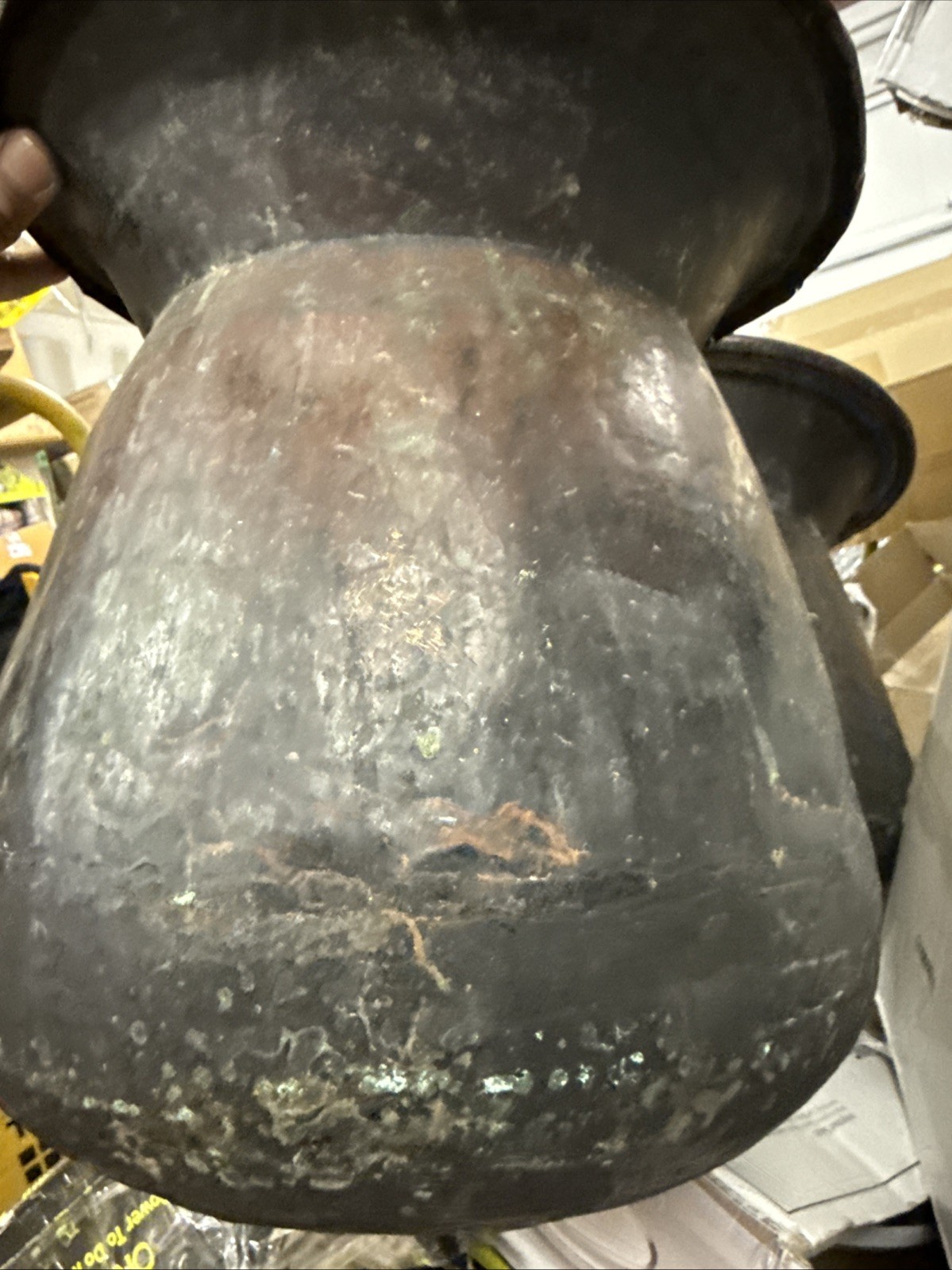 Vintage Antique Solid Copper Cuspidor Spitoon 12” Lot Of 2