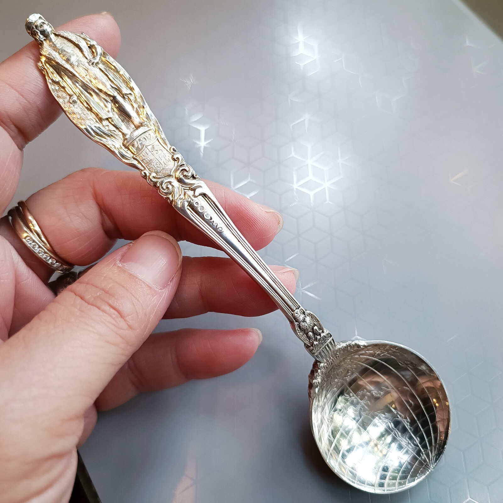 Tiffany & Co 1983 Columbia Expo 925 Spoon With Christopher Columbus ,Weight 39g.