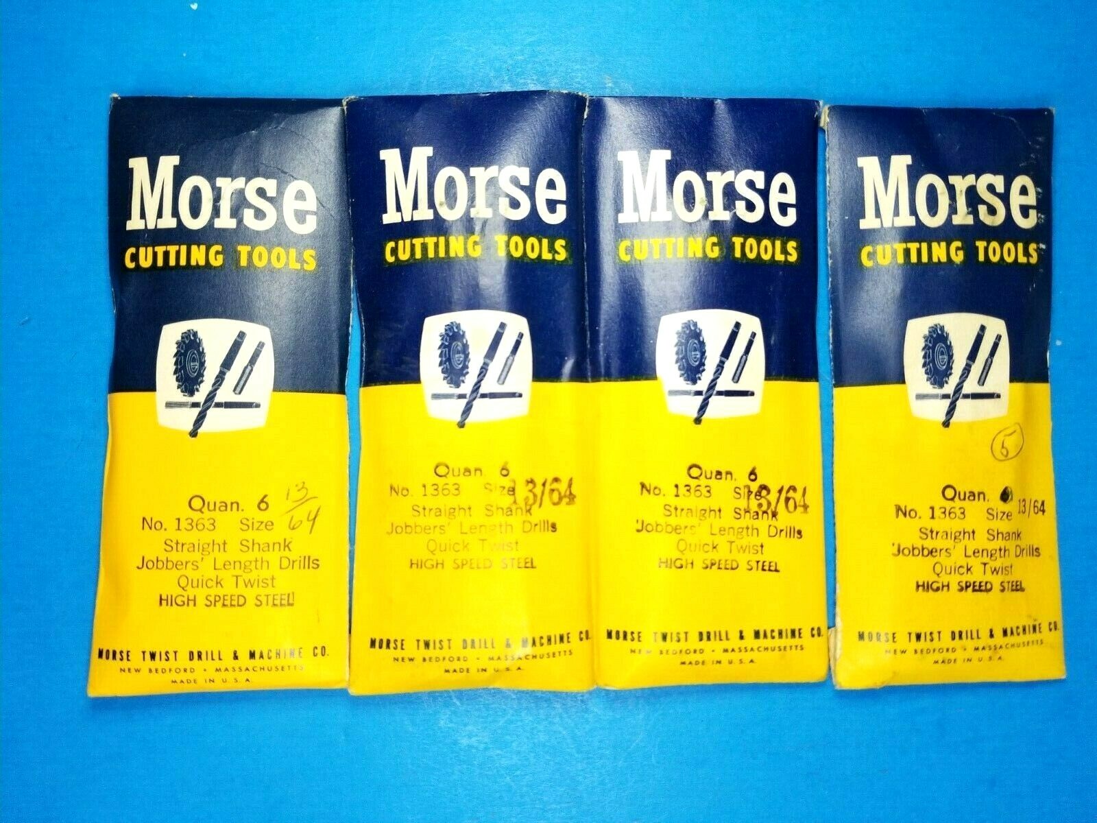 Drill Bits Morse Cutting Tools 1363 Size 13/64″ Jobbers Drills HSS 16.95 Each