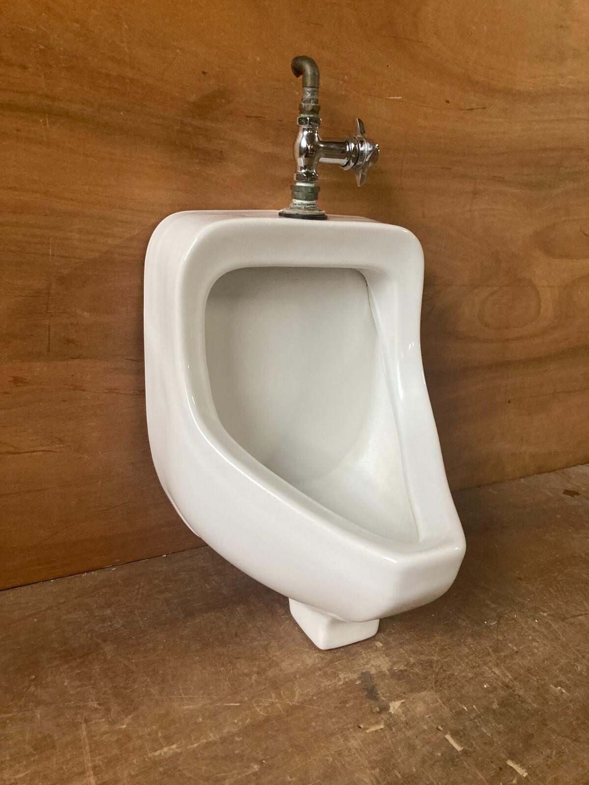 Vintage Industrial Ceramic White Porcelain Small Old Gerber Wall Urinal 165-26E