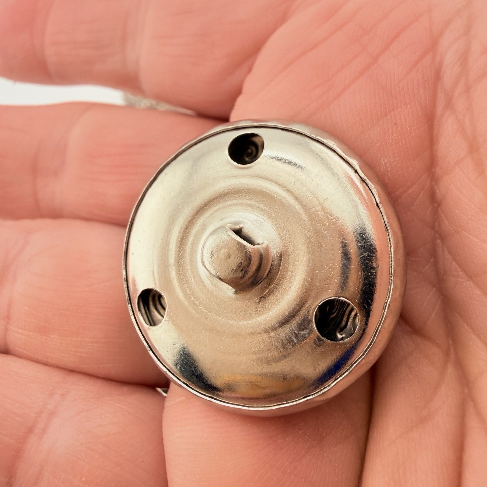 6 Vintage Jewish silver tone metal masked star David Judaica buttons 1.25”, .75”