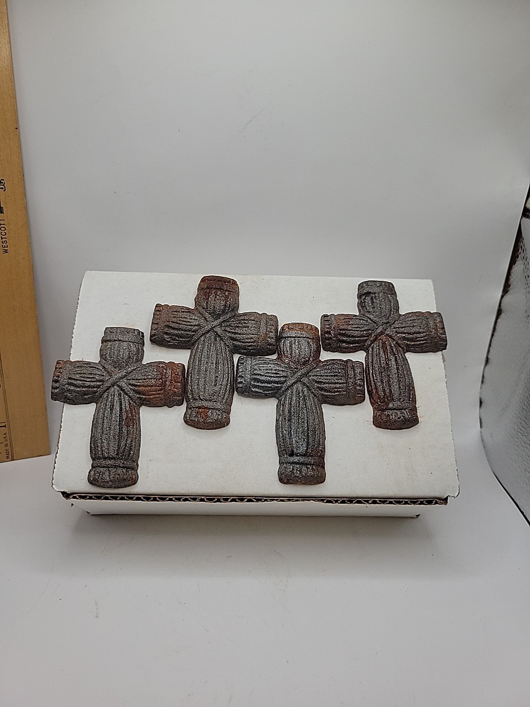 Cast Iron Cross Nails 3″ Tall X 2 1/4″ Wide Count 4