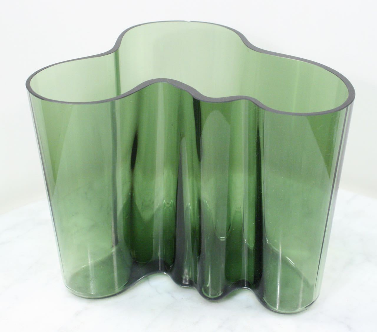 Vintage ALVAR AALTO Savoy Tinted Glass Vase. Signed Numbered RARE Classic Modern