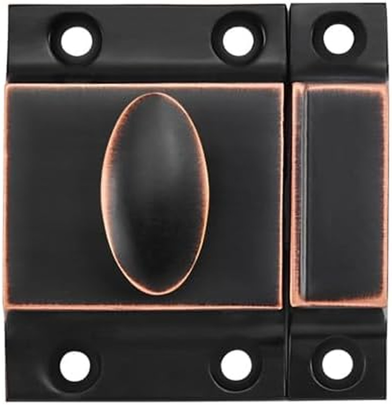 Large Luxury Oil Rubbed Bronze Solid Brass Oval Turn Cabinet Latch Lock |