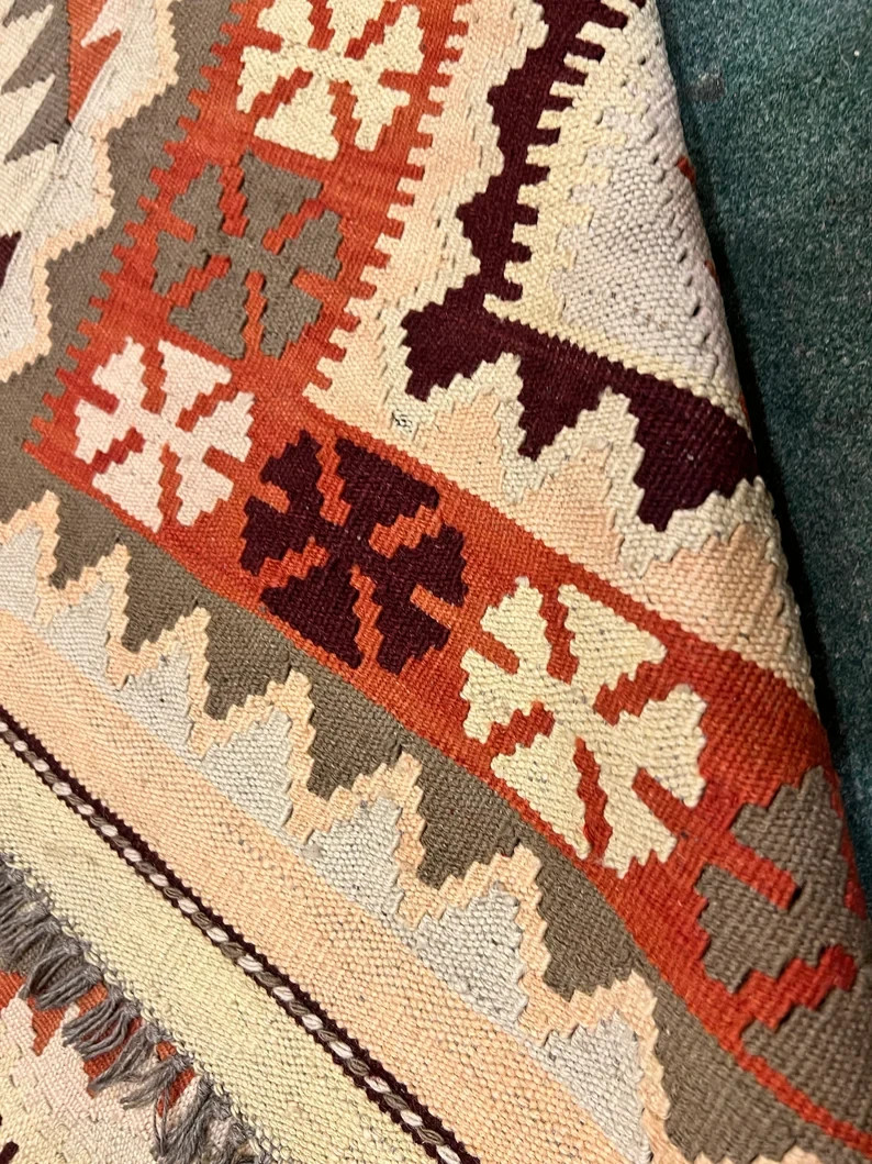 Stunning Afghan Flat Kilim Fine Weave Natural Vegetable Dye Chobi Kilim