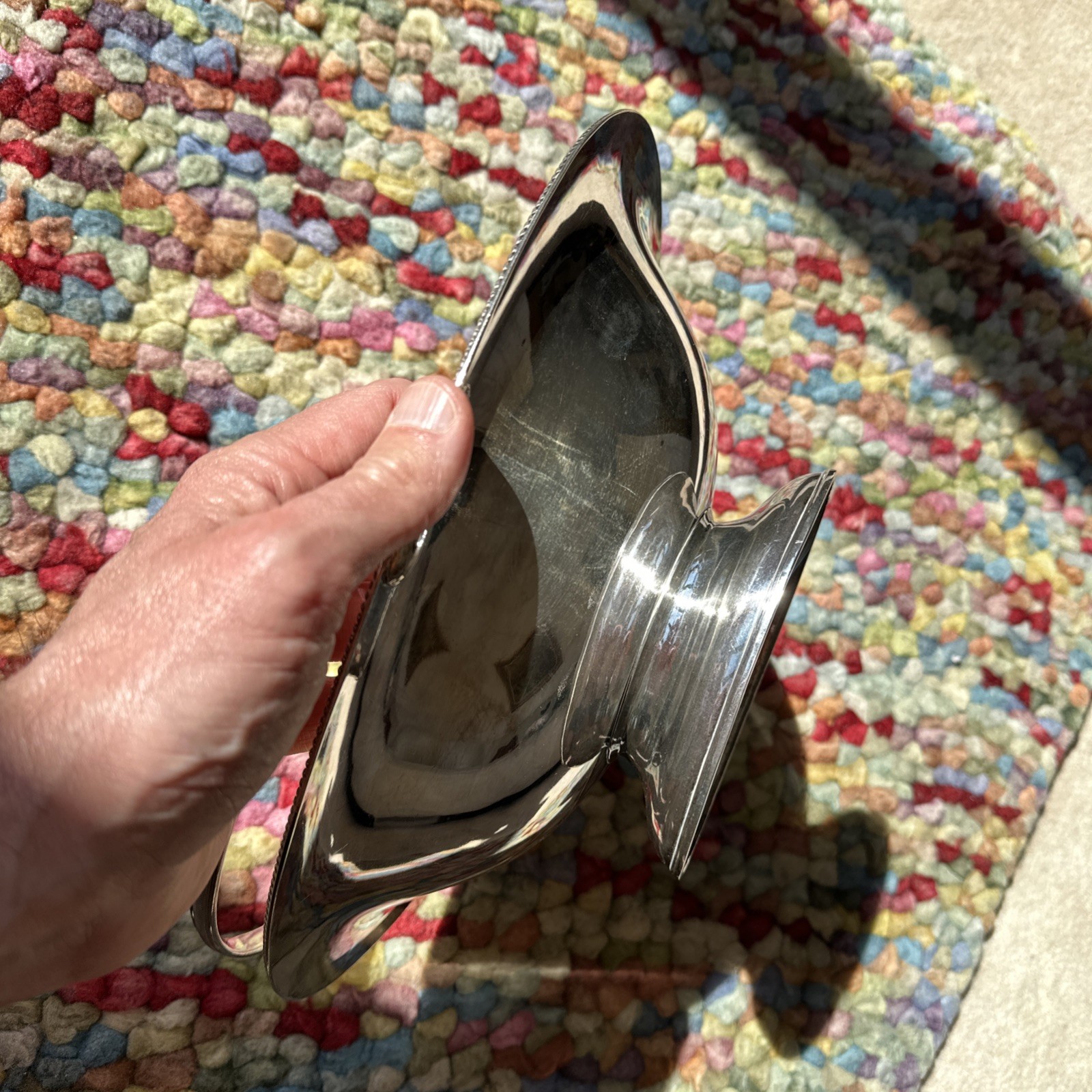 Antique C19th Sheffield Silver Plate Bowl Engraved Armorial Cameron/Kirkpatrick