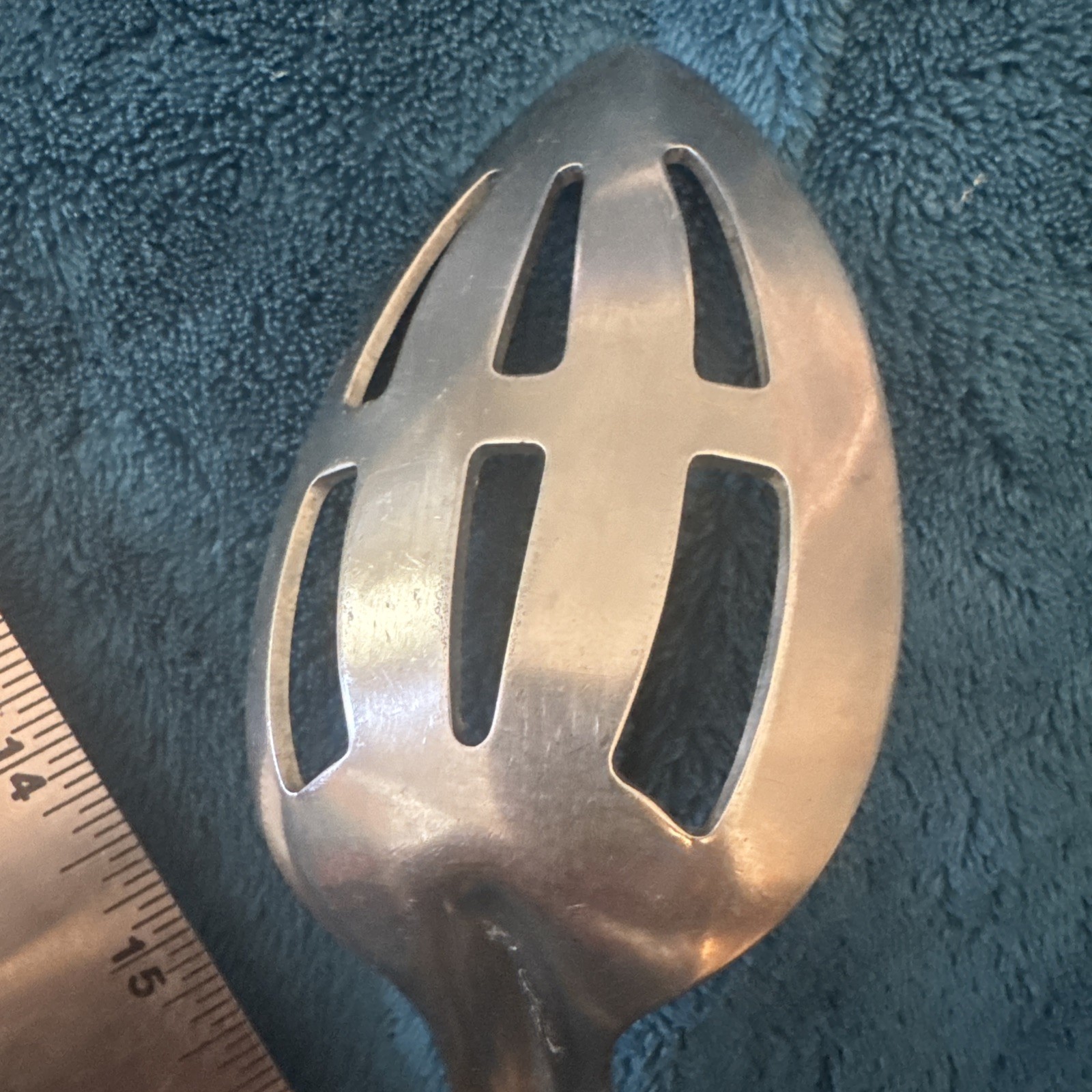 Vintage Crusader L & G Mg. Co Slotted Serving Spoon