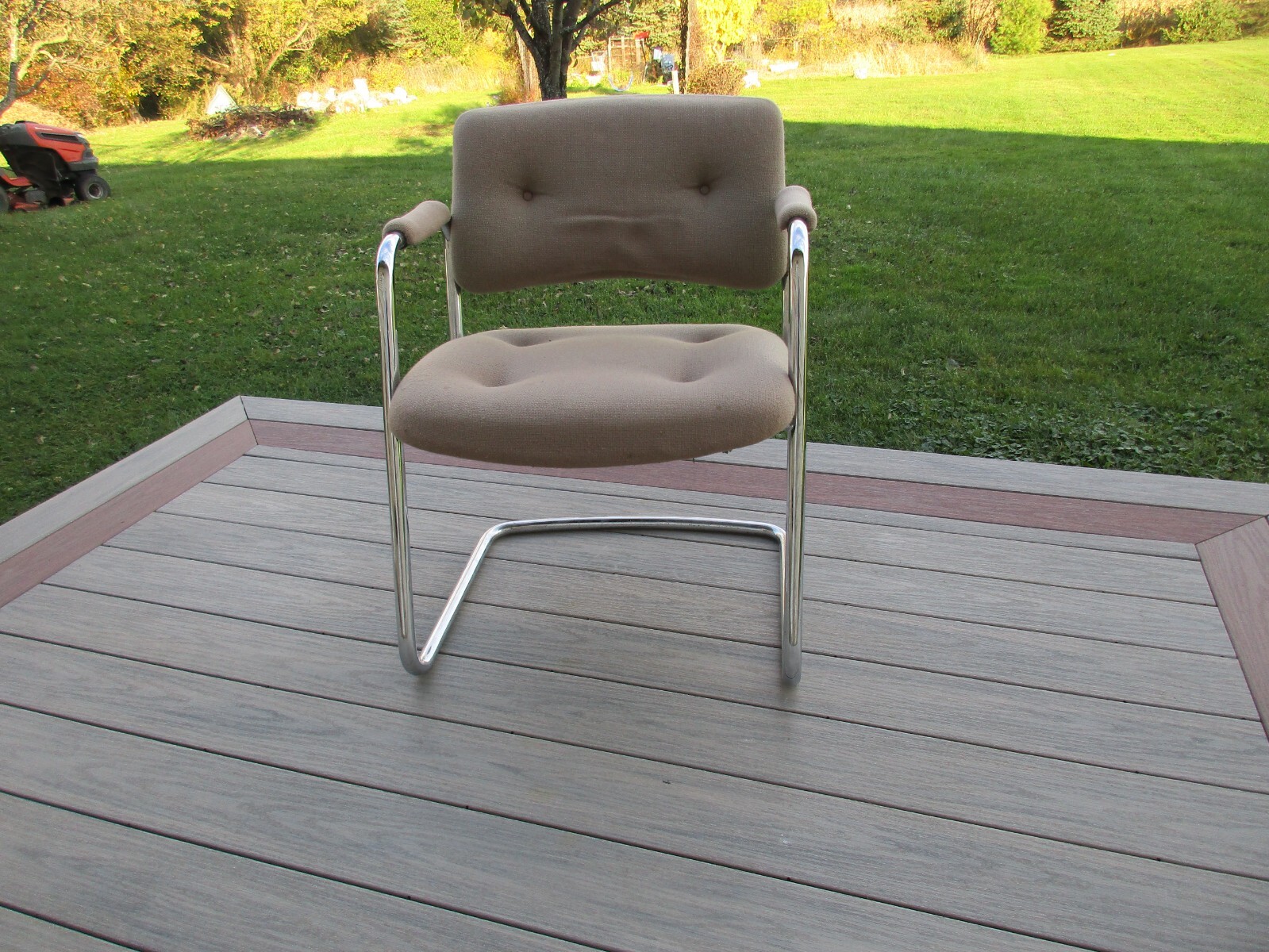 STEELCASE CANTILEVER Chrome Chair Vintage 1988.