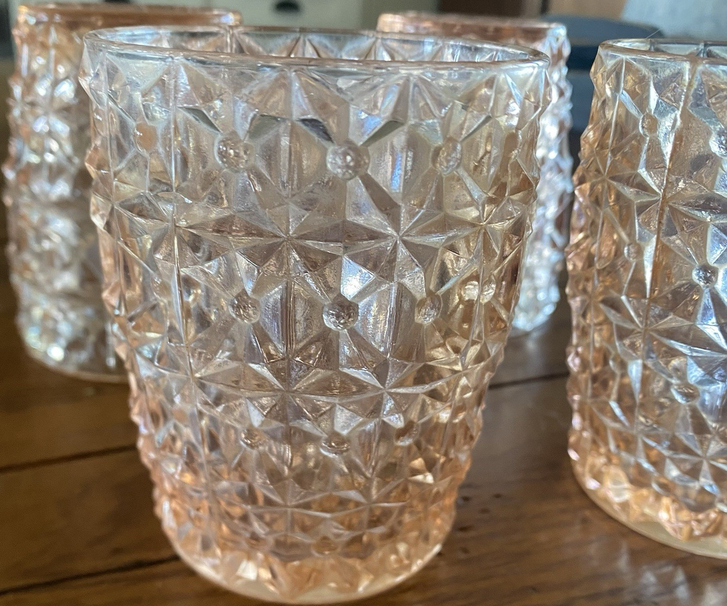Vintage “Buttons and Bows” pattern, produced by the Jeannette Glass Company