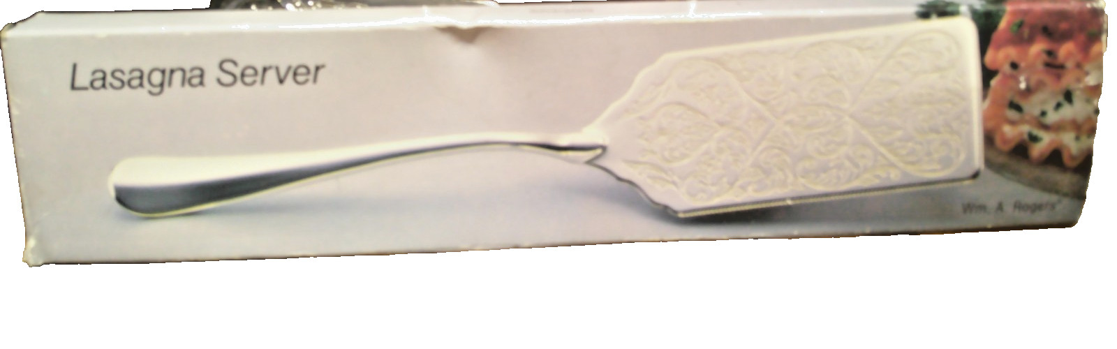 Wm A. Rogers Silverplated LASAGNA SERVER NOS Multipurpose-Cakes Pizza Quiche 322