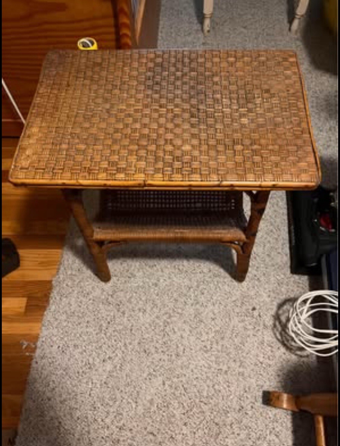 JF Kennedy VTG Carolina Rocker P&P Chair Co ” Bamboo Magazine Side Table
