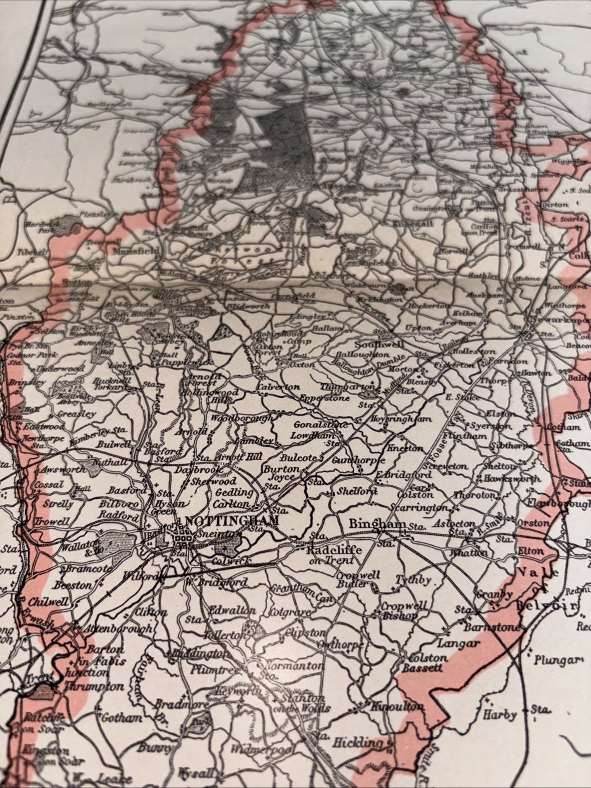 Nottingham English County Historical Map 10.5”x13”
